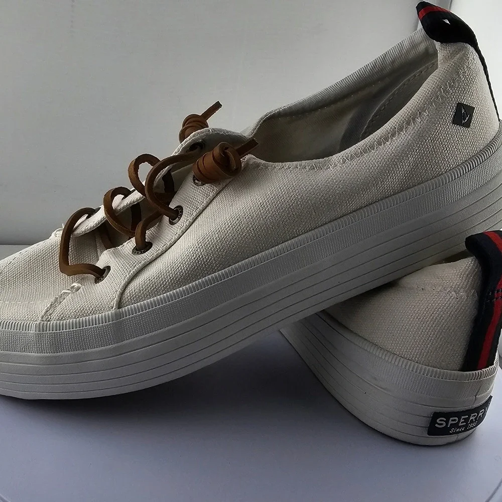 Sperry Top Sider Womens‎ Canvas Lace Up Sneakers Shoes White Size 7 STS84190 EUC - Picture 11 of 11